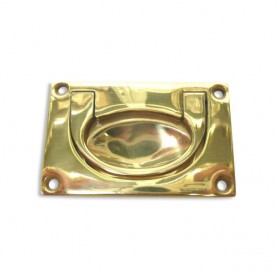 Poignée cuvette sur platine en laiton