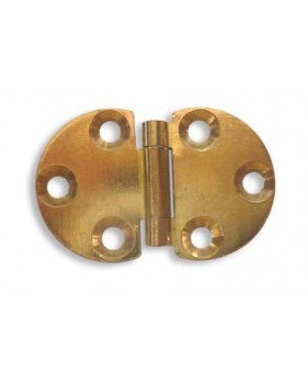 Petite charnière ronde en laiton 47x30mm