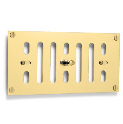 Grille d'aération rectangulaire réglable laiton Grille d'aération rectangulaire réglable laiton
