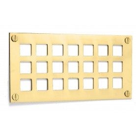 Grille d'aération ouverture à carreaux en laiton