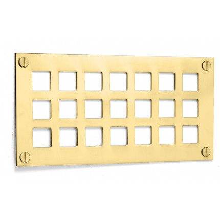 Grille d'aération ouverture à carreaux en laiton Grille d'aération ouverture à carreaux en laiton