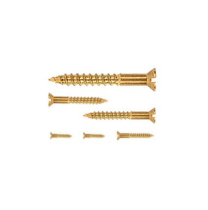 Vis bois laiton tête plate fraisée Ø 4mm Vis bois laiton tête plate fraisée Ø 4mm