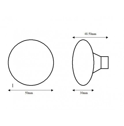 Poignée De Porte Ronde Fixe Vintage – Laiton, Pour Palier, Occasion