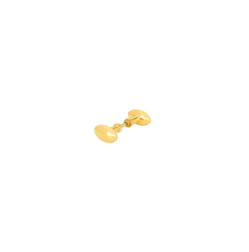 Bouton de porte olive double en laiton poli