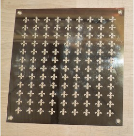 grille d'aération et ventilation sur-mesure en laiton poli