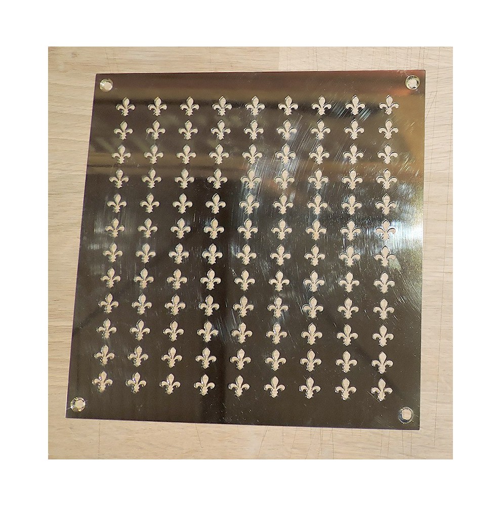 grille d'aération et ventilation sur-mesure en laiton poli