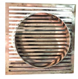 grille d'aération et ventilation sur-mesure en laiton poli