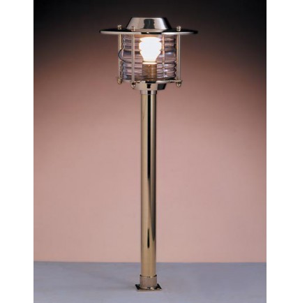Lampadaire d'extérieur type potelet en laiton poli Lampadaire d'extérieur type potelet en laiton poli