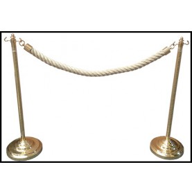 Barrière en laiton et cordage