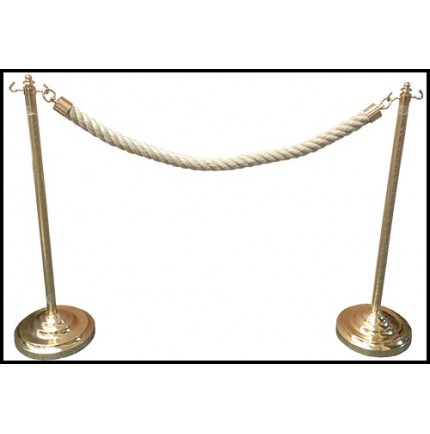 Barrière en laiton et cordage Barrière en laiton et cordage