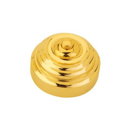 Bouton de sonnette rond mouluré en laiton Bouton de sonnette rond mouluré en laiton