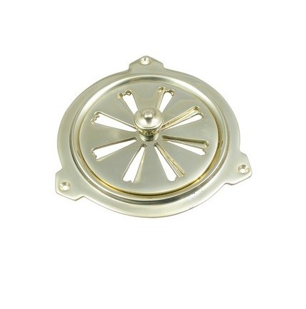 Grille d’aération ronde réglable à fixation déportée Grille d’aération ronde réglable à fixation déportée