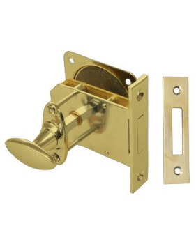 Verrou De Porte Pour WC/salle De Bain - Serrure Tournante à Bouton, Blanc, Neuf