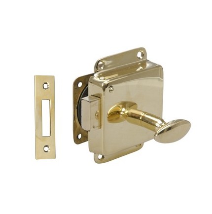 Serrure en applique laiton pour toilettes Serrure en applique laiton pour toilettes