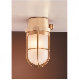 Applique ovoïde avec grille en laiton étanche