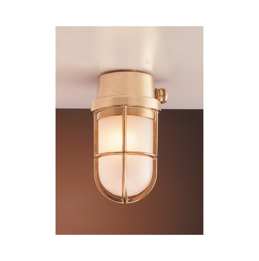 Applique ovoïde avec grille en laiton étanche
