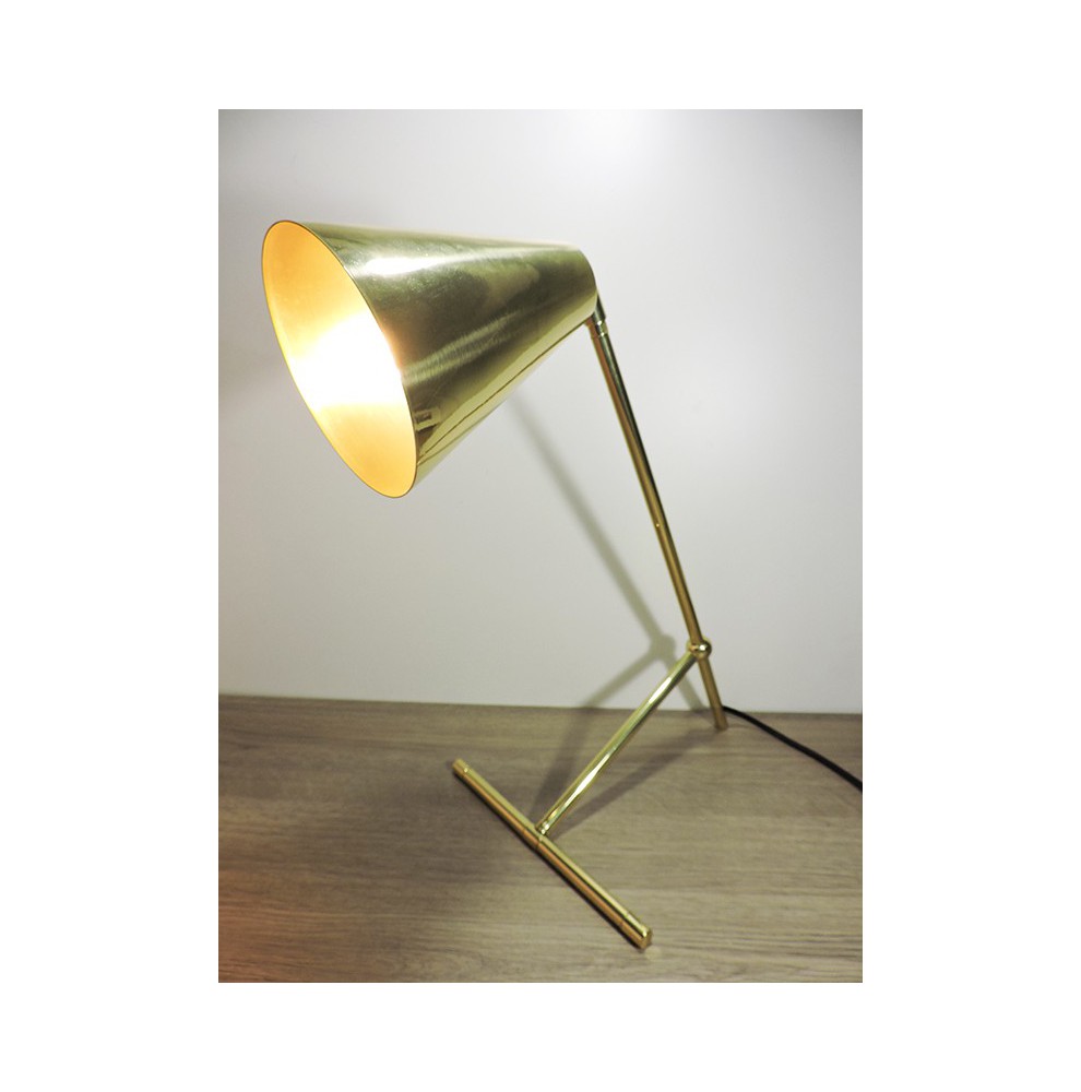 Lampe de table à poser en laiton poli