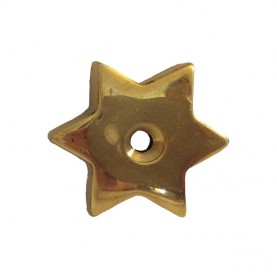 Étoile plate en laiton fondu 40mm