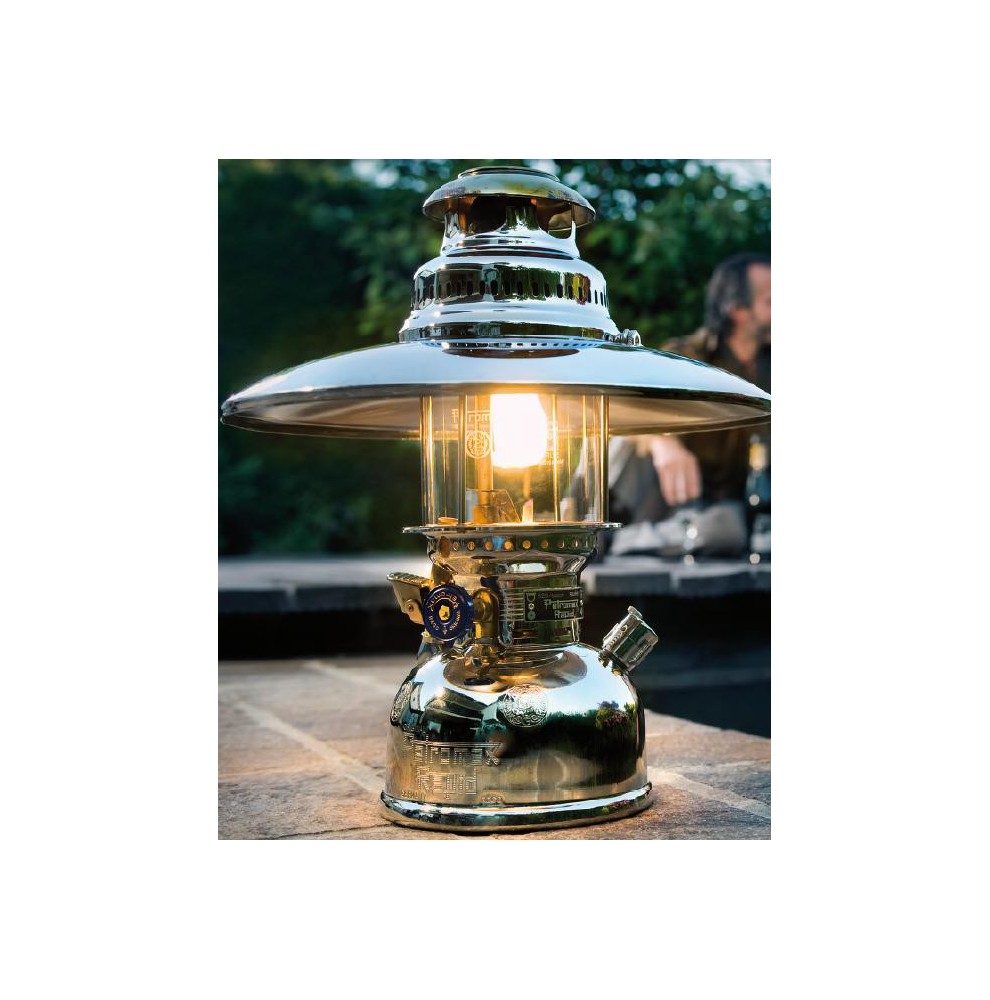 Lampe Petromax à pression ou électrique chromé