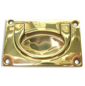 Poignée cuvette sur platine en laiton