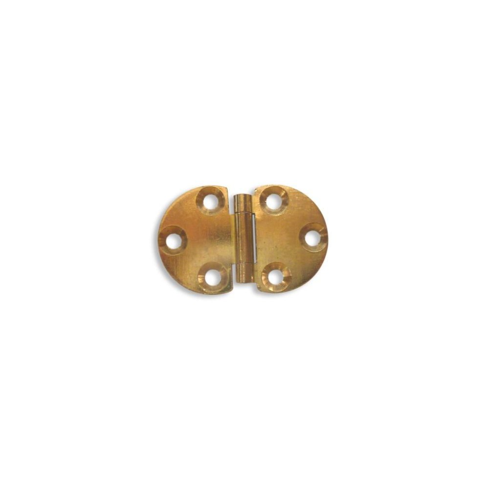 Charnière ronde laiton de 47 X 30mm
