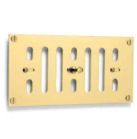 Grille d'aération rectangulaire réglable en laiton