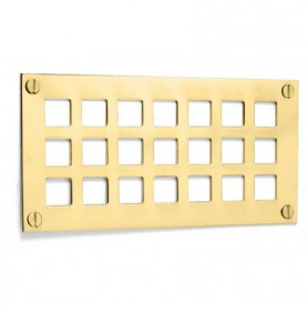Grille d'aération rectangulaire à carreaux en laiton