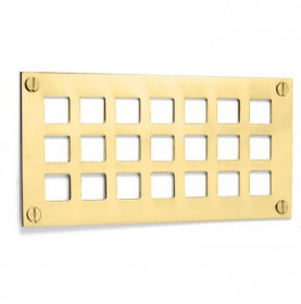 Grille d'aération rectangulaire réglable en laiton