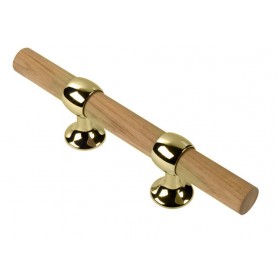 Poignée barre d'appui bois et laiton