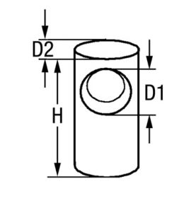 Support de main courante cylindrique en laiton 