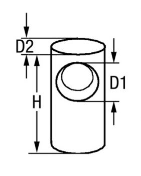 Support de main courante cylindrique en laiton 