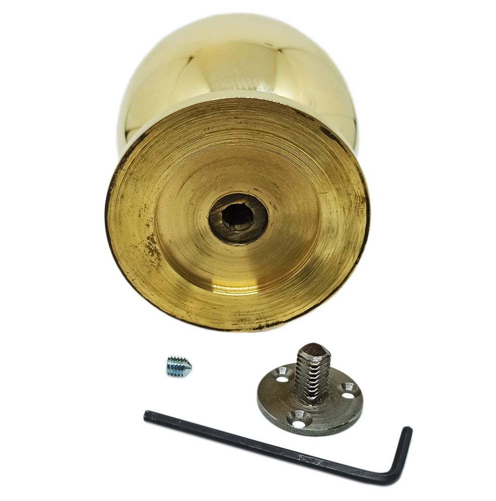 Pommeau de porte rond de 70mm de diamètre en laiton