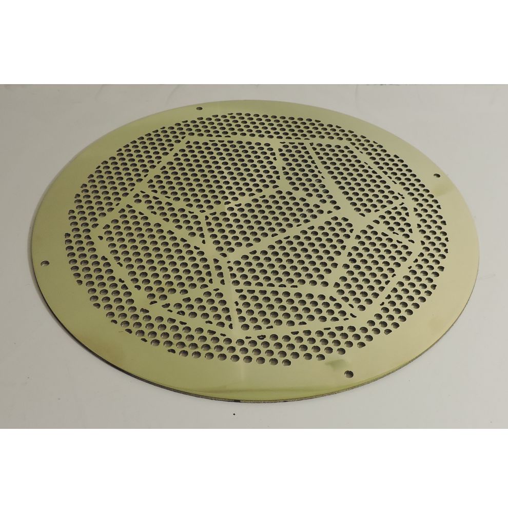 grille d'aération et ventilation sur-mesure en laiton poli
