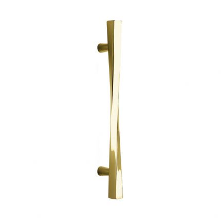 Poignée longue torsadée de porte principale en laiton Poignée longue torsadée de porte principale en laiton