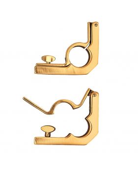Support en angle pour tringle d'escalier en laiton poli