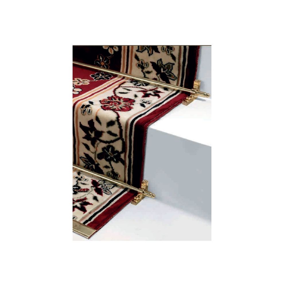 Support en angle pour tringle de tapis d'escalier en laiton poli