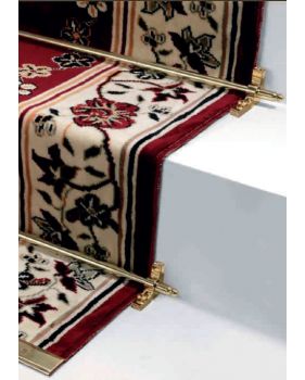 Support en angle pour tringle d'escalier en laiton poli