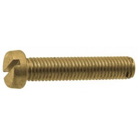 Vis métaux Ø 4mm tête cylindrique fendue laiton - par 20