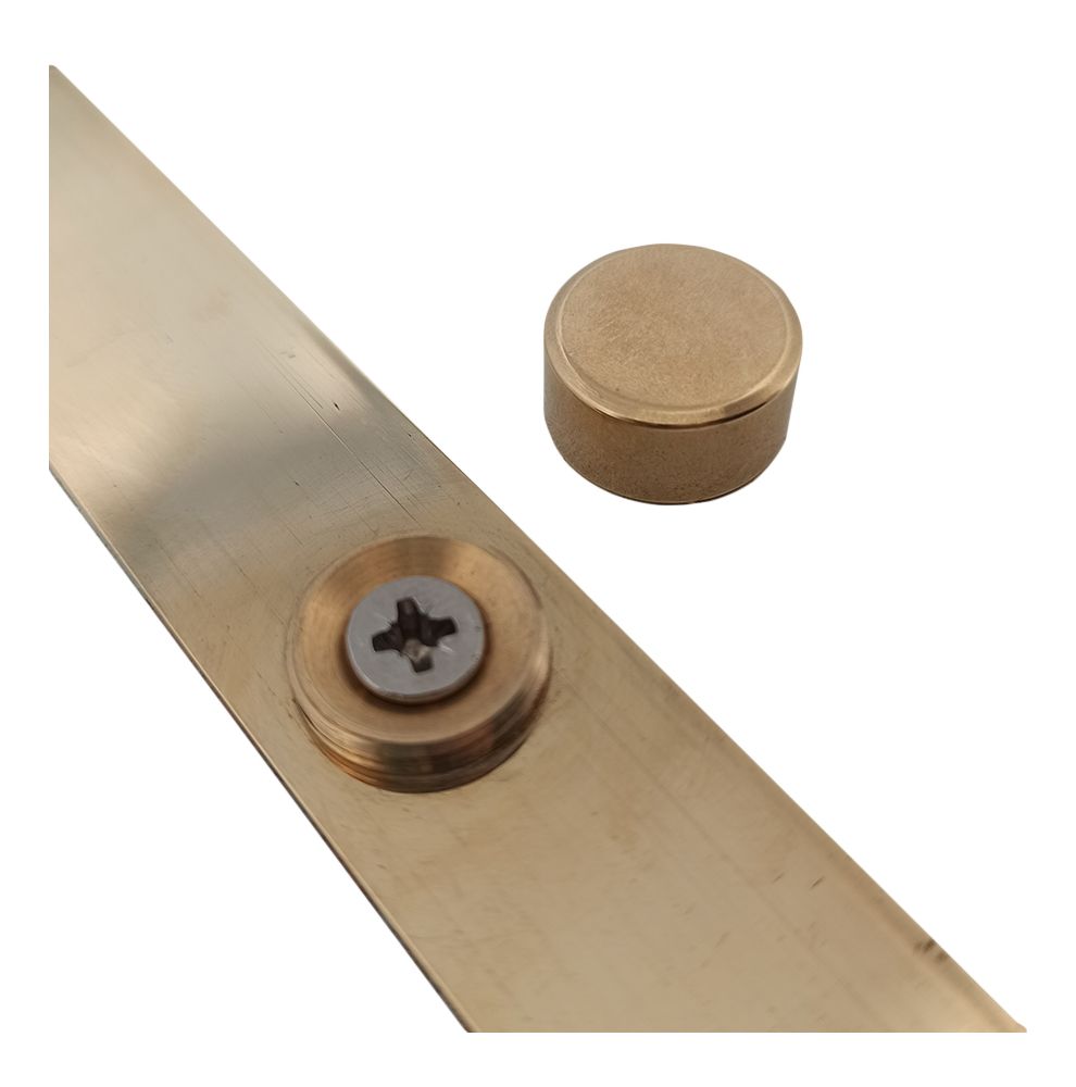 Cache vis rond plat en laiton - par 4