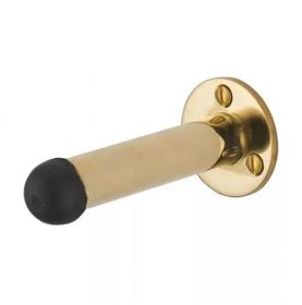 Butoir de porte mural cylindrique en laiton poli