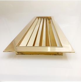 grille d'aération et ventilation sur-mesure en laiton poli