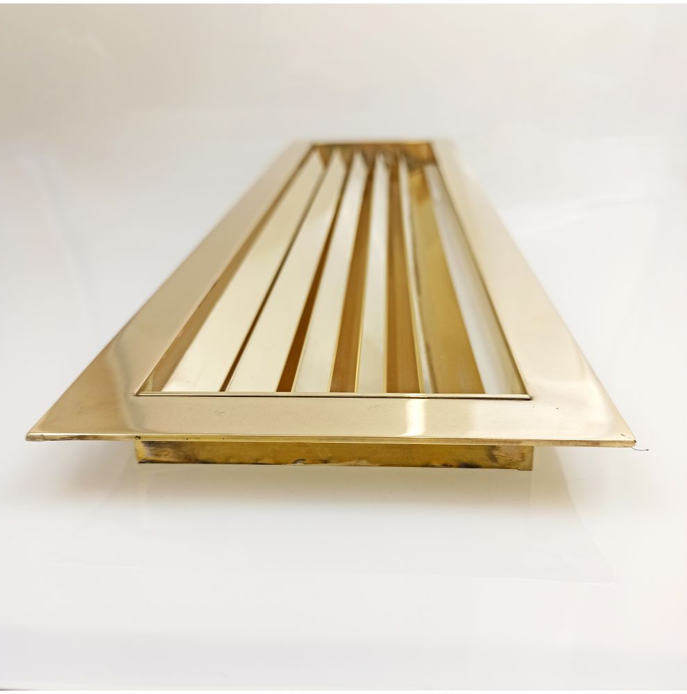 grille d'aération et ventilation sur-mesure en laiton poli