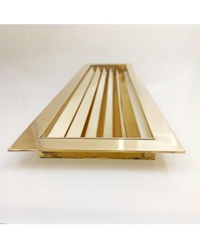 grille d'aération et ventilation sur-mesure en laiton poli