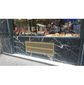 grille d'aération et ventilation sur-mesure en laiton poli