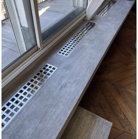 grille d'aération et ventilation sur-mesure en laiton poli