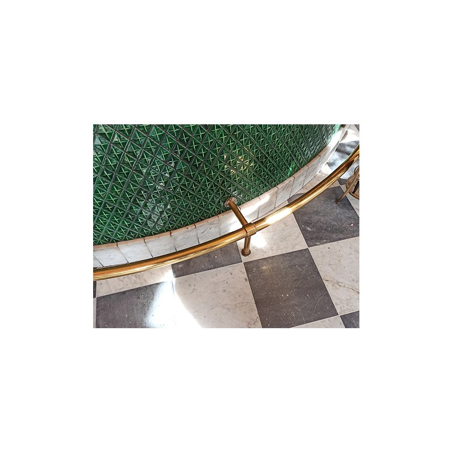 Support d'angle repose-pied de bar 40 mm de diamètre laiton massif