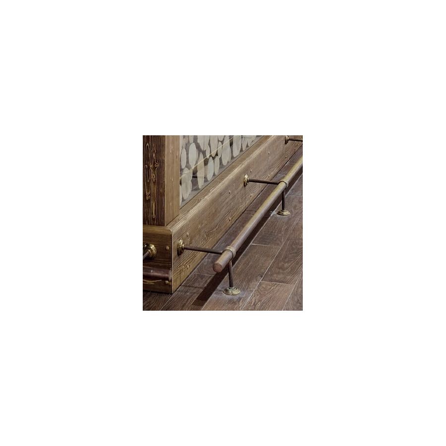 Support d'angle repose-pied de bar 40 mm de diamètre laiton massif