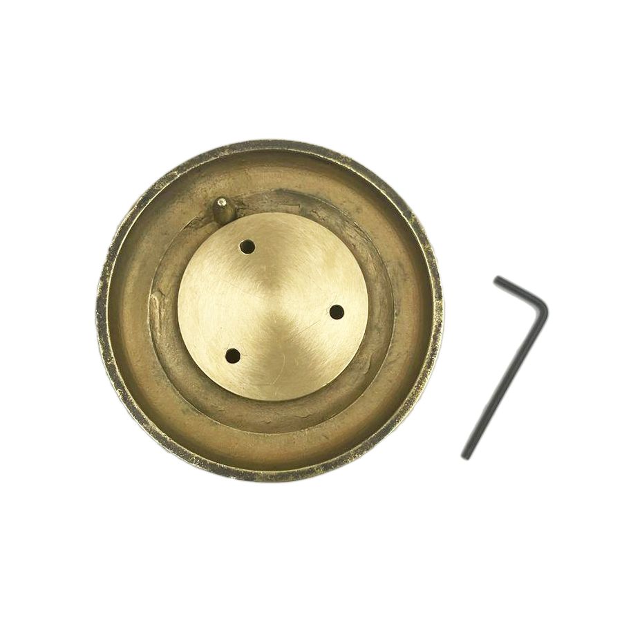 Bouton de porte avec rosace en laiton poli