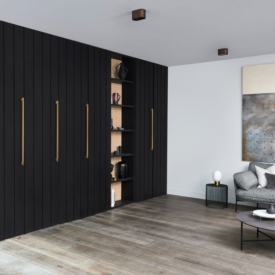 Poignée moletée laiton | Idéale pour dressing et placard