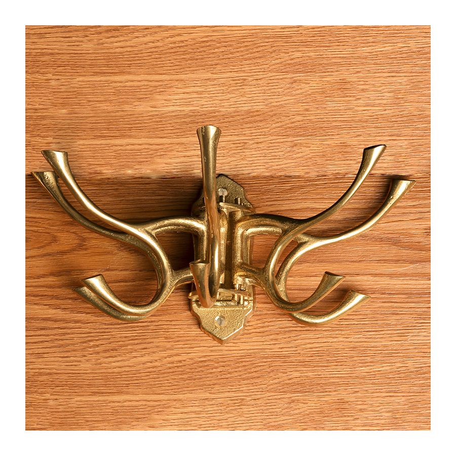 PORTE-MANTEAU LAITON 5 BATTANTS EN APPLIQUE